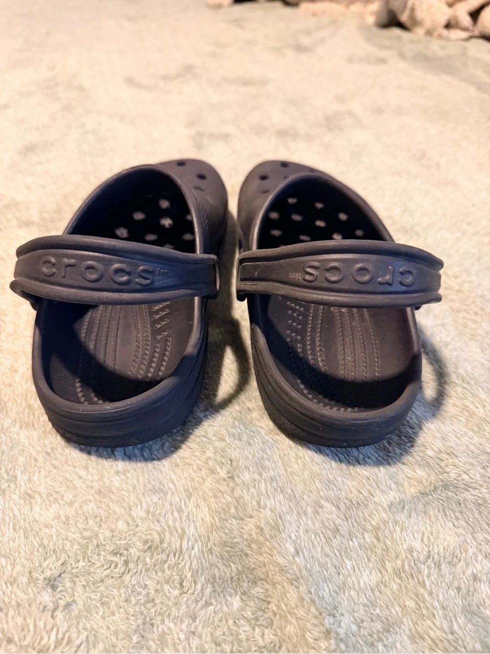 Kids Crocs Classic Clog with Heel Strap - Black